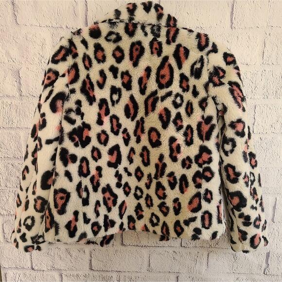 Abound Faux Fur Leopard Print Wrap Jacket XXS - Picture 2 of 8